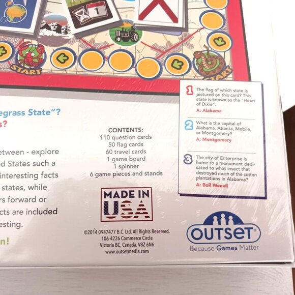Explore The  50 States Board Gane  Game  OF Who, Where And  What  New Made USA - Picture 5 of 5